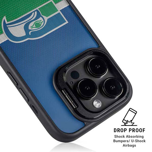 NFL Seattle Seahawks Vintage iPhone 15 Pro Kickstand Case